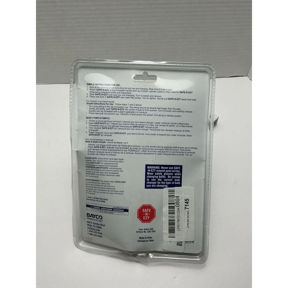 Bayco LBC-200 Safe-N-Ezy Floodlight or Regular‎ Bulb Changer Yellow